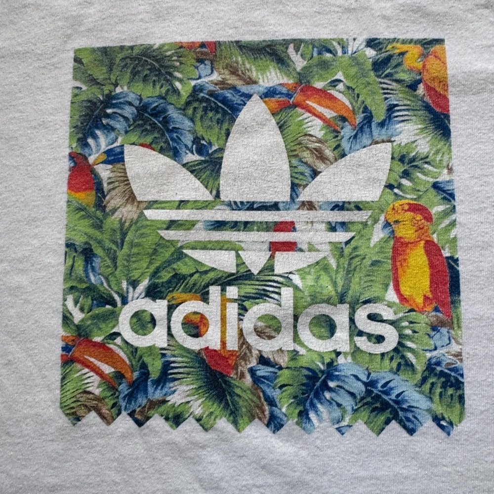 Adidas Parrot and Leaf Graphic Tee